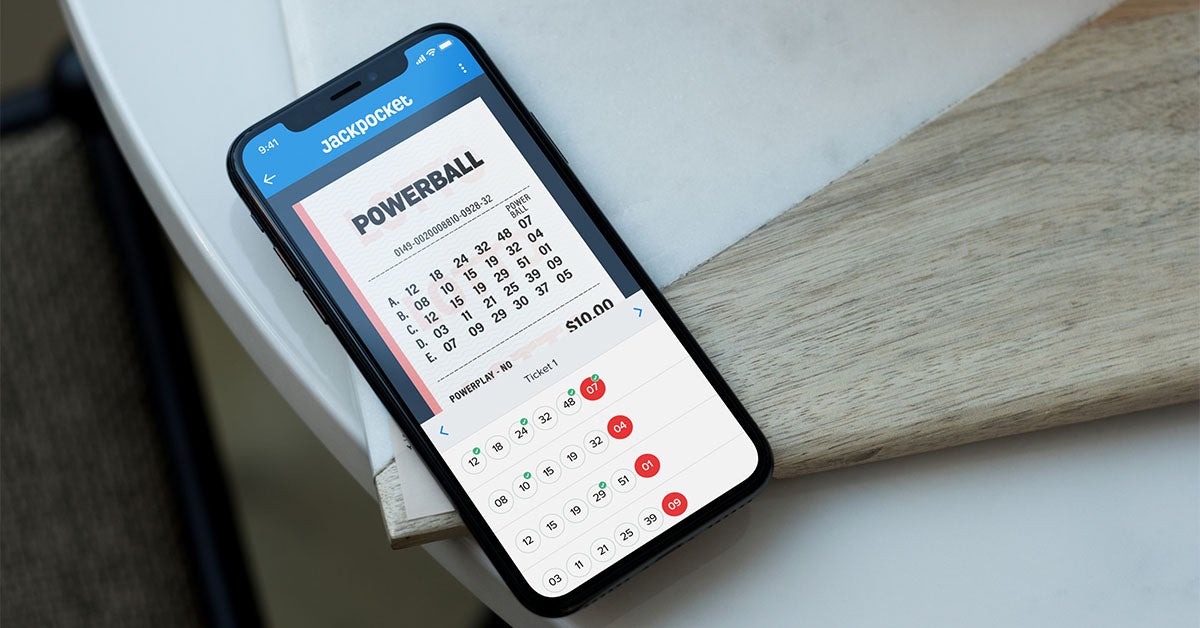 ticket on powerball app