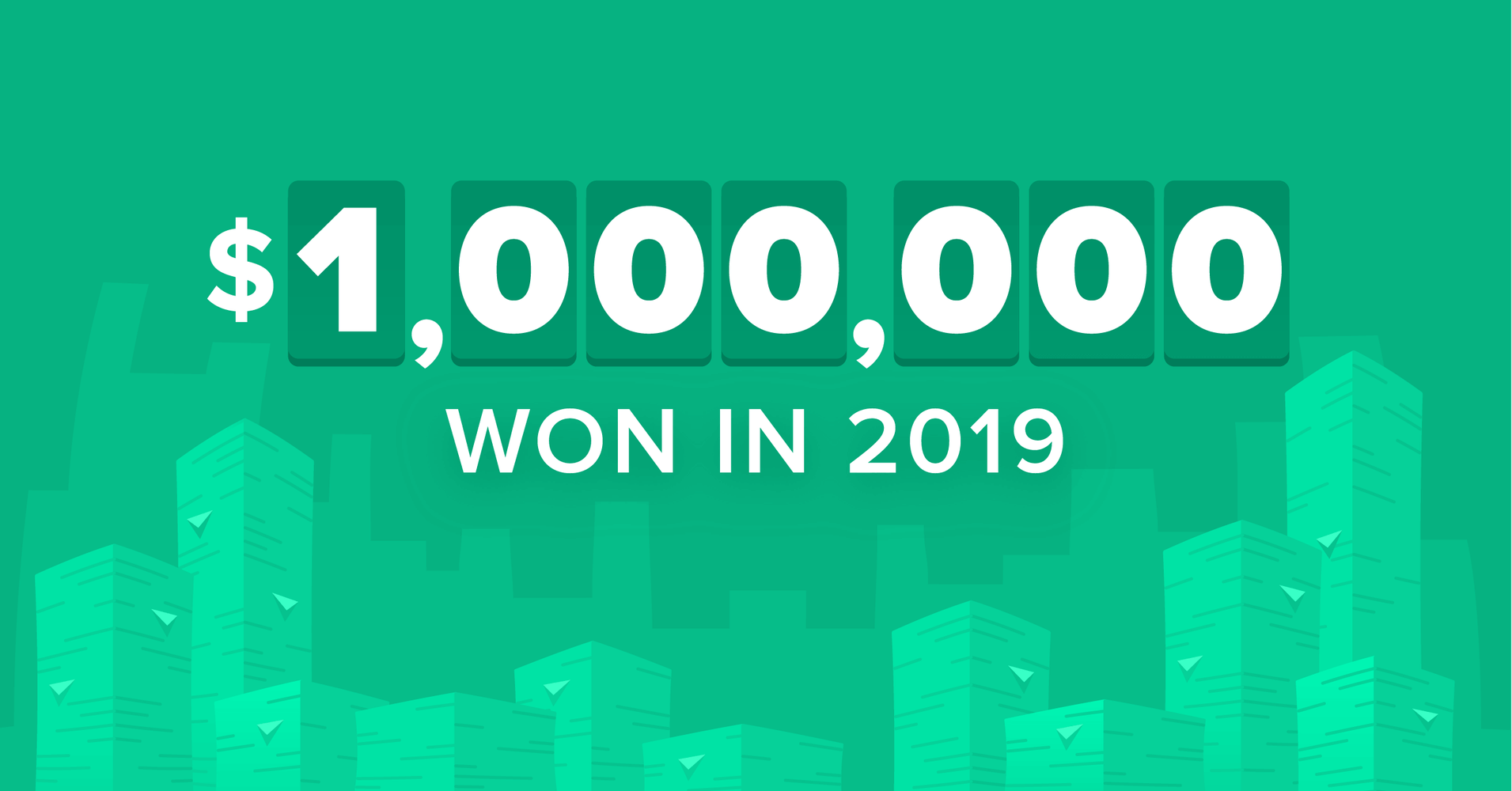 $1,000,000 won in 2019